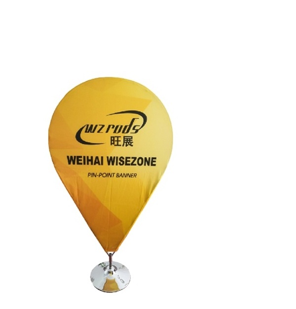 Weihai Wisezone Flying Custom Design Carbon Outdoor Display Equipment Pin Point Banner Flag For Trade Show And Exhibition