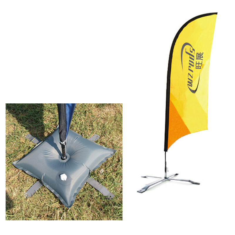 Weihai Wisezone Counterweight For Cross Base Banner Feather Teardrop Pole Nylon PVC Water Bag Base For Cross Base