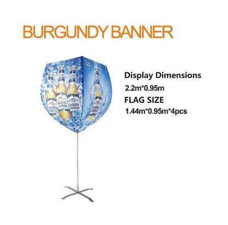 Unique Attractive Spinning Banners Lantern Flags Outdoor Advertising Pop Up Lantern Banner for sale