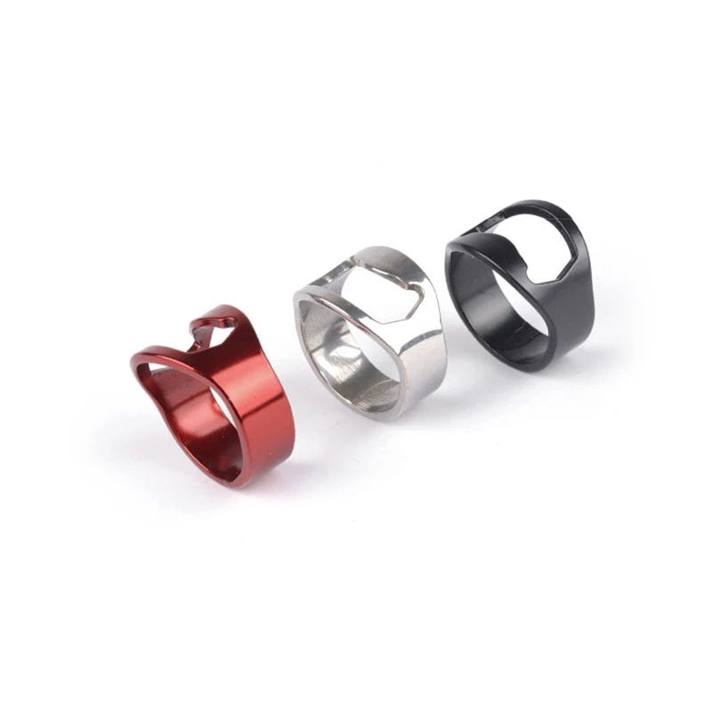 Custom Bottle Opener Ring Stainless Steel Finger Ring Beer Openers Gadgets Cool Bar Kitchen Accessories