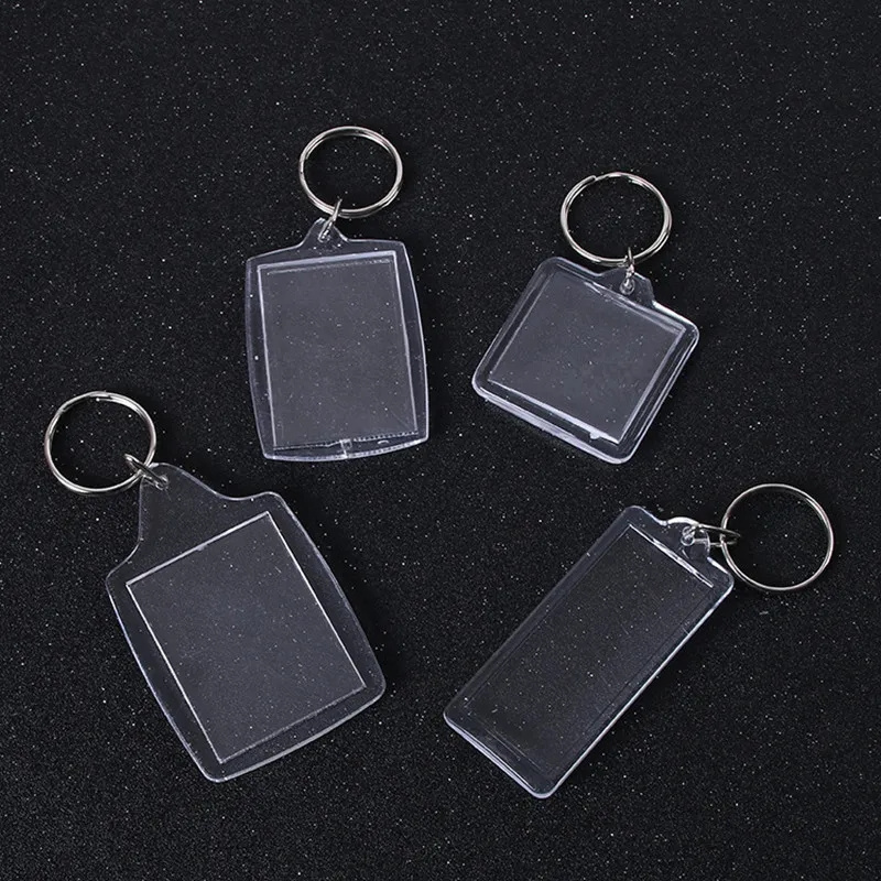 DIY Transparent Blank Acrylic Insert Photo Picture Frame Keyring Keychain acrylic Frames