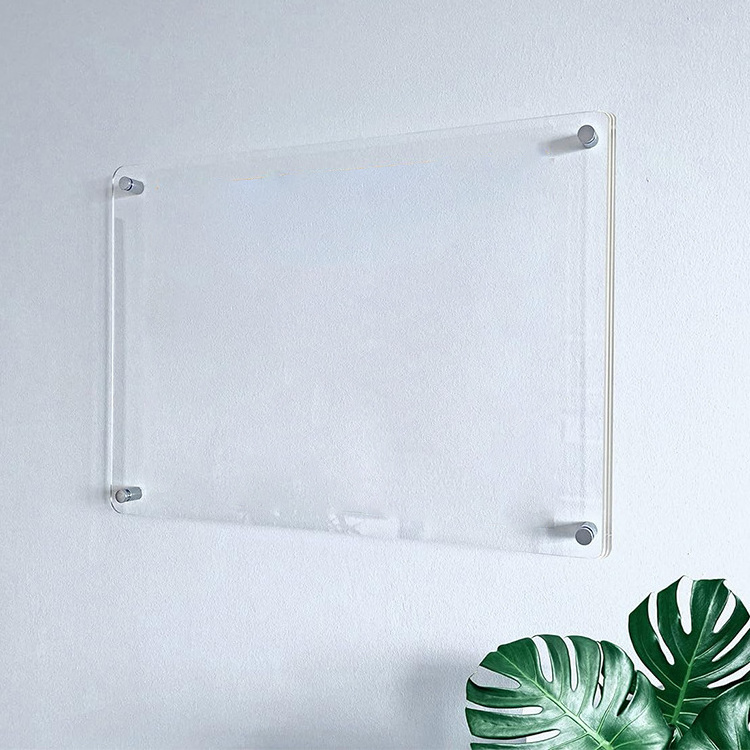 Custom acrylic photo frame photo frame clear acrylic wall frame for picture magazine display