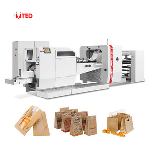 sheet feeding kraft brown paper bag printing making machine with window fully automatic machine manufacture paper bag make paper