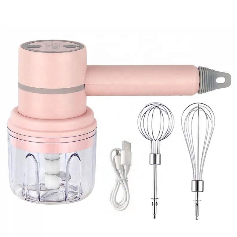 Stainless Portable Electric Wireless handheld Multifunctional Egg Beater 250ml Usb Food Meat Vegetable Garlic Chopper