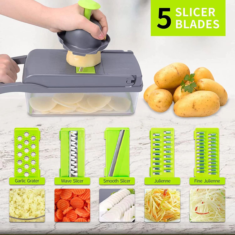 2023  Top seller 12 In 1 Vegetable Chopper onion chopper machine Vegetable Cutter cheese Chopper