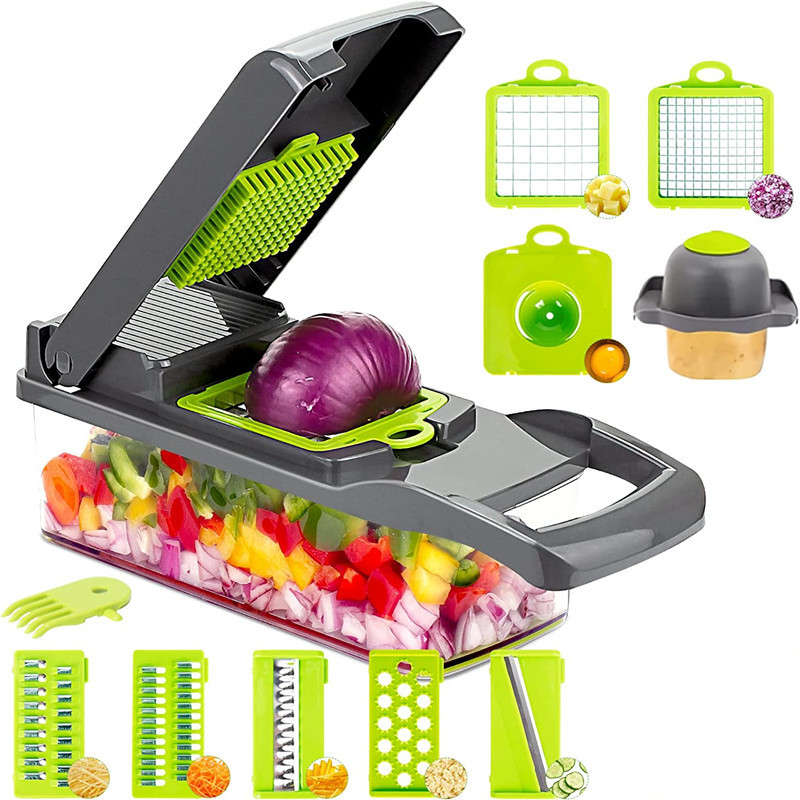 12 In 1 Hand Operated Vegetable Mandoline Slicer Veggie Chopper, Food Chopper Onion Cutter Vegetable Slicer