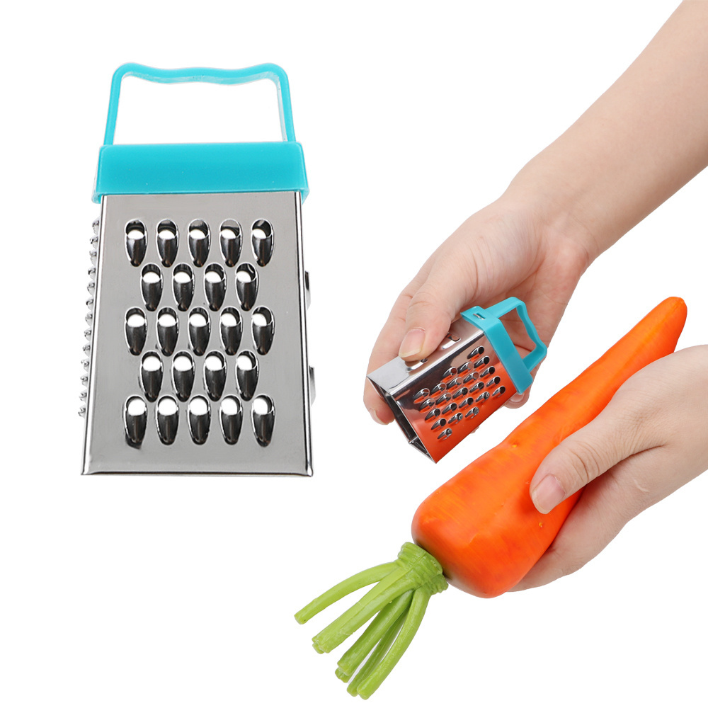 New Mini Cheese Grater Stainless Steel Small Box Manual Graters with 4 Sides for Kitchen Slicer Cheese/Ginger/Vegetable