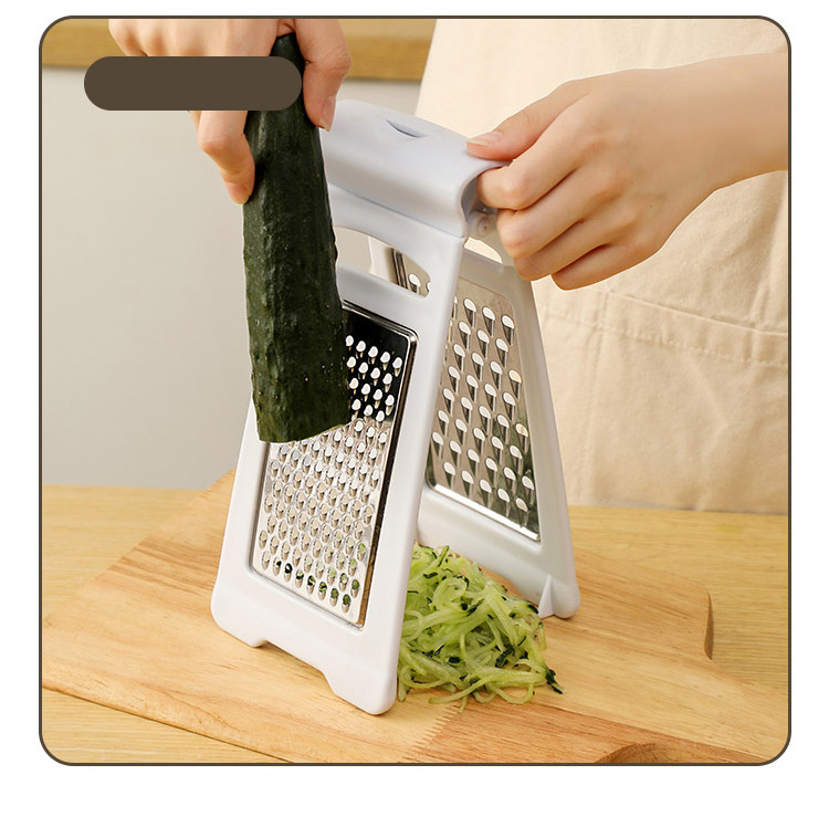 hand grater with non-slip grip handle for kitchen grater vegetables stainless steel flat coarse grater