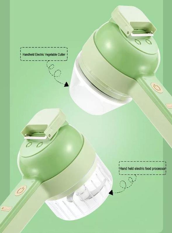 Wholesale handheld electric vegetable portable rotating vegetable dicer chopper slicer gatling 4 in 1 electric vegetable cutter