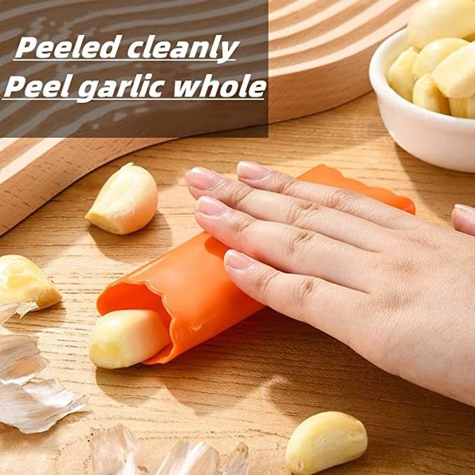 Kitchen Gadgets Eco friendly manual Silicone Garlic peeler  Food Grade Garlic Cloves with Best Tube Roller Garlic