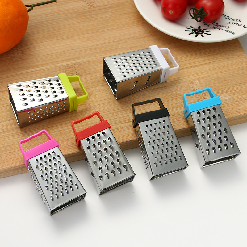 New Mini Cheese Grater Stainless Steel Small Box Manual Graters with 4 Sides for Kitchen Slicer Cheese/Ginger/Vegetable