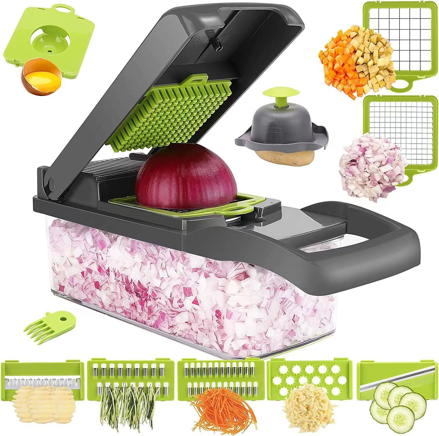 2023   Bestselling Mandoline Slicer Vegetable Slicer Vegetable Chopper  Food 12 In 1 Multi-functional Vegetable Cutter