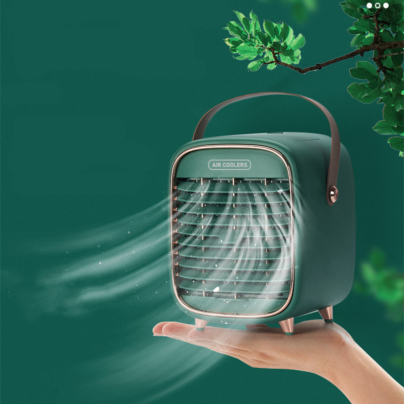 2023 NEW Rechargeable Air cooling fan Mini Electric USB or Battery driven Air Cooler With Ice Pack Air conditioner