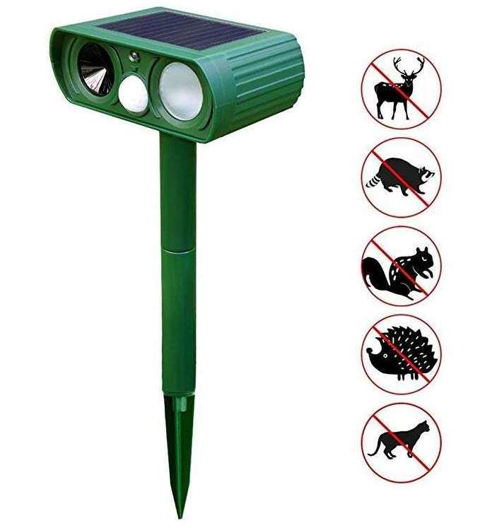 Solar Ultrasonic Waves Rat Rodent Pest Snake Repeller FLY Rechargeable Mosquito Animal Repeller