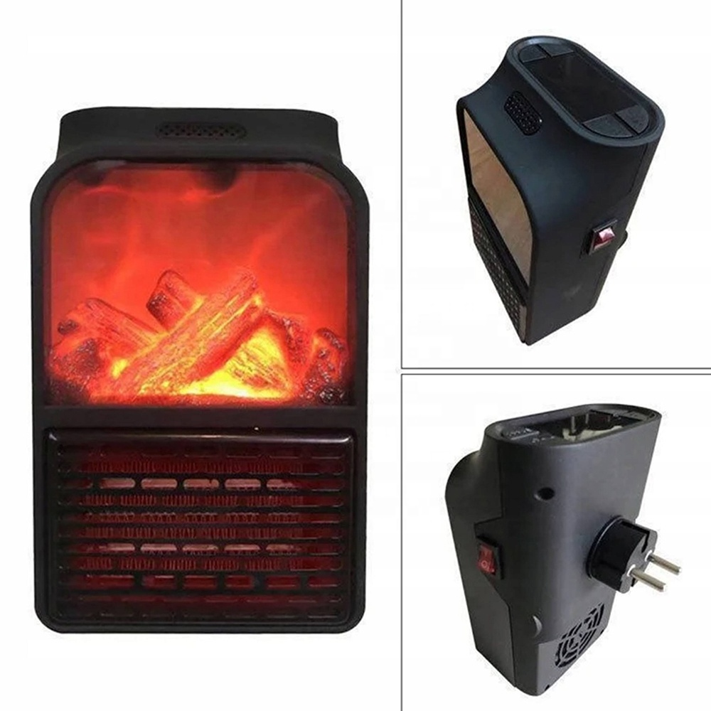 Hot Sale Portable Plug in Wall Stove Electric Fireplace 900W Mini Tabletop Heater