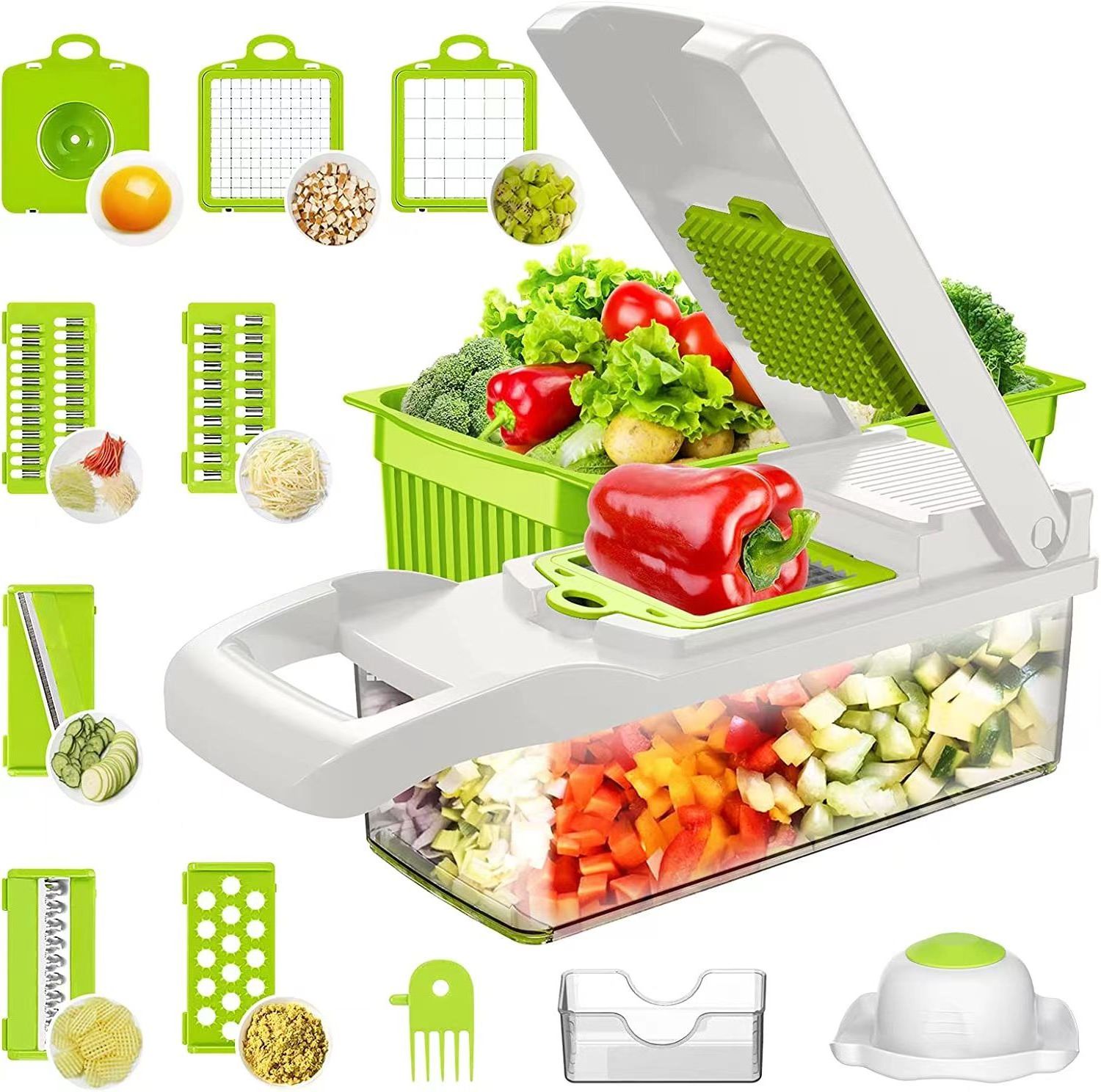 2023   Bestselling Mandoline Slicer Vegetable Slicer Vegetable Chopper  Food 12 In 1 Multi-functional Vegetable Cutter