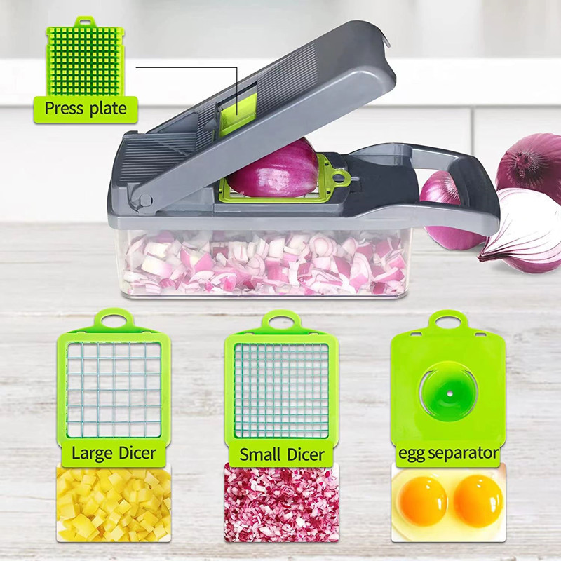 2023  Top seller 12 In 1 Vegetable Chopper onion chopper machine Vegetable Cutter cheese Chopper