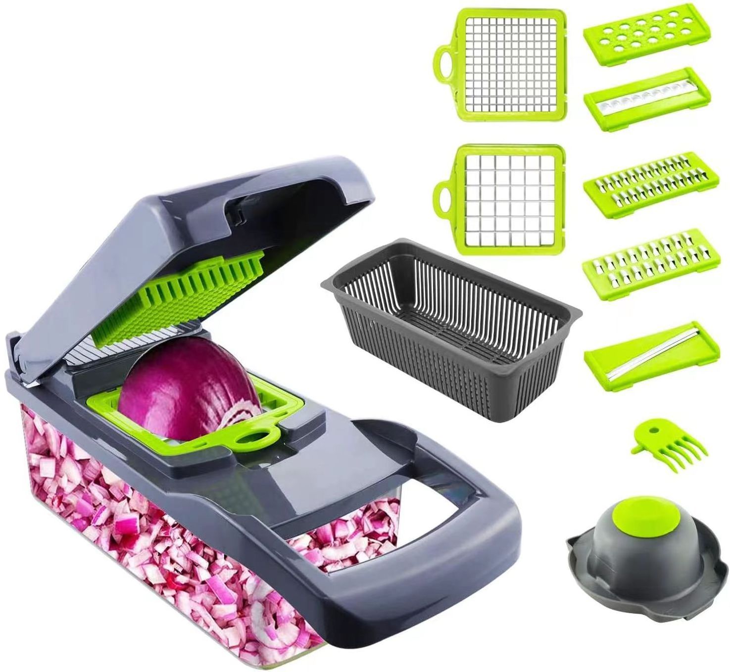 2023   Bestselling Mandoline Slicer Vegetable Slicer Vegetable Chopper  Food 12 In 1 Multi-functional Vegetable Cutter