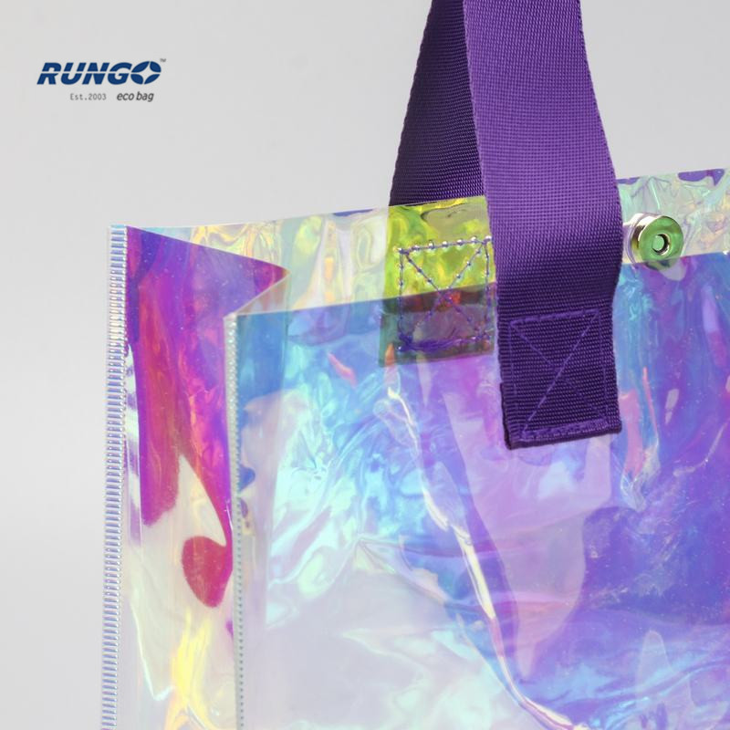 Custom Fashion Transparent Neon PVC Tote Bags