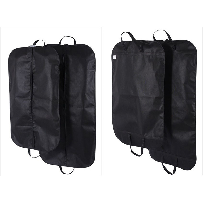 Custom Logo Non-Woven Wardrobe Organizer Suit Dress Clothes Packaging Dust Cover Carrier Storage Bags For Hanging Clothes