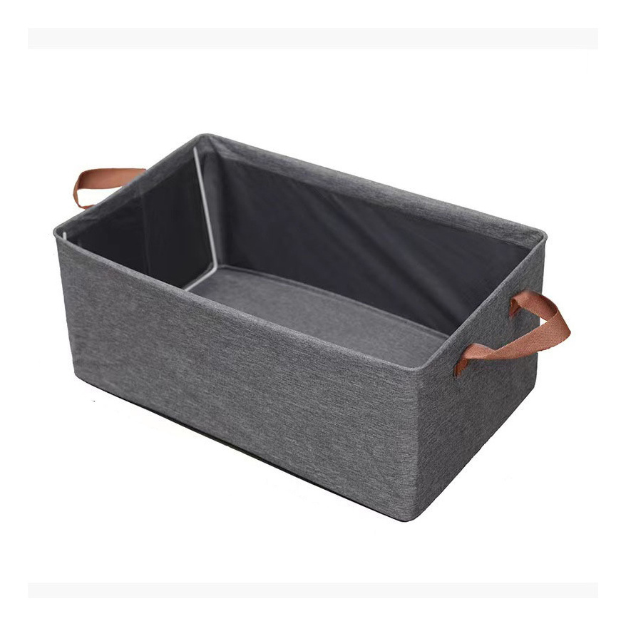 Chest corner cupboard rack drawer clothing Book and snack storage organizer handle Dark grey foldable Toy Chest