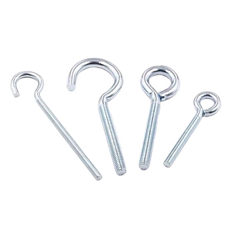 Stainless steel heavy-duty structural eye closing hook bent wire lag wood thread self-tapping eye lifting screw