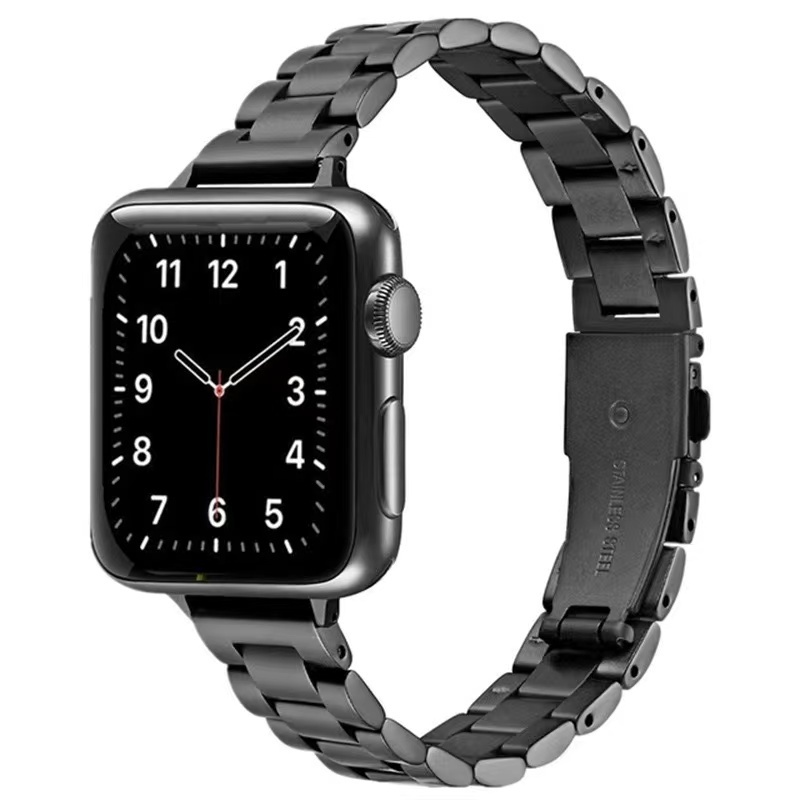 Slim Stainless Steel Watch Band For iWatch Apple Watch Strap Three Link Bracelet For Apple Watch