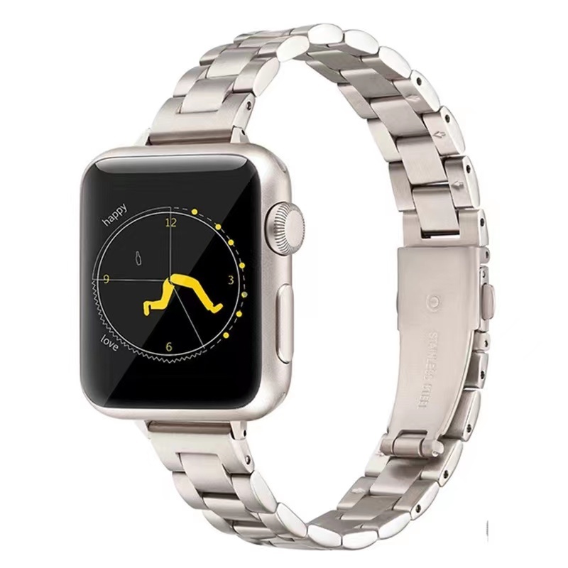 Slim Stainless Steel Watch Band For iWatch Apple Watch Strap Three Link Bracelet For Apple Watch