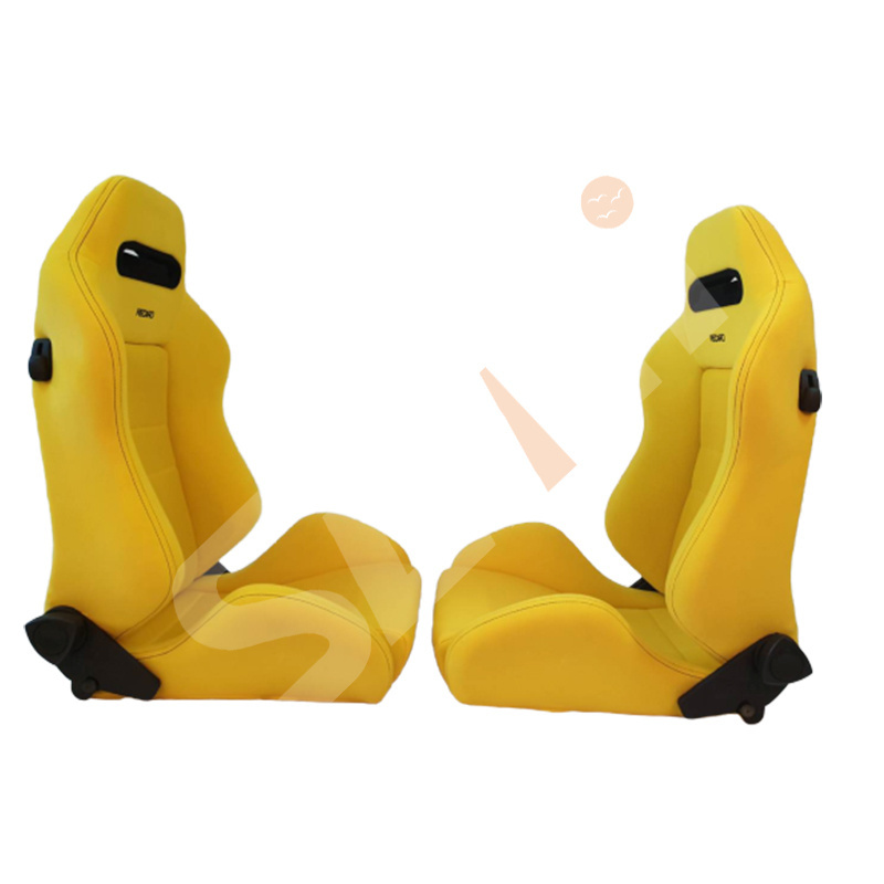 SEAHI Yellow RECARO Bucket racing seat Universal Adjustable Car Racing Seat with Slider