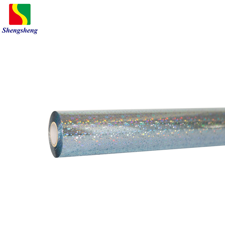 Hologram Sliver Iridescent Rainbow Laser Engraving Hot Stamping Holographic Foil Rolls For Plastic PVC Textile