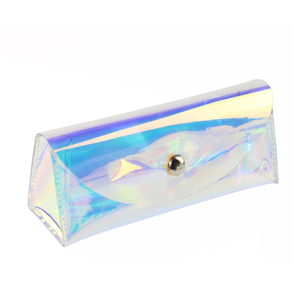 Wholesale Soft PVC Sunglasses Cases Mens Sun Glasses Holographic Transparent Clear Eye Glasses Bag Women Spectacles Packing Case