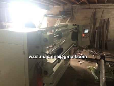 used high speed plastic stretch film slitting rewinder machine