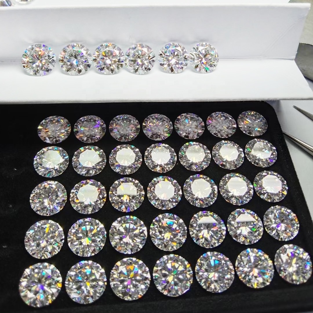 manufacturers wholesale VVS Diamond Round Cut Pink Yellow Green Red Blue Color loose Moissanite