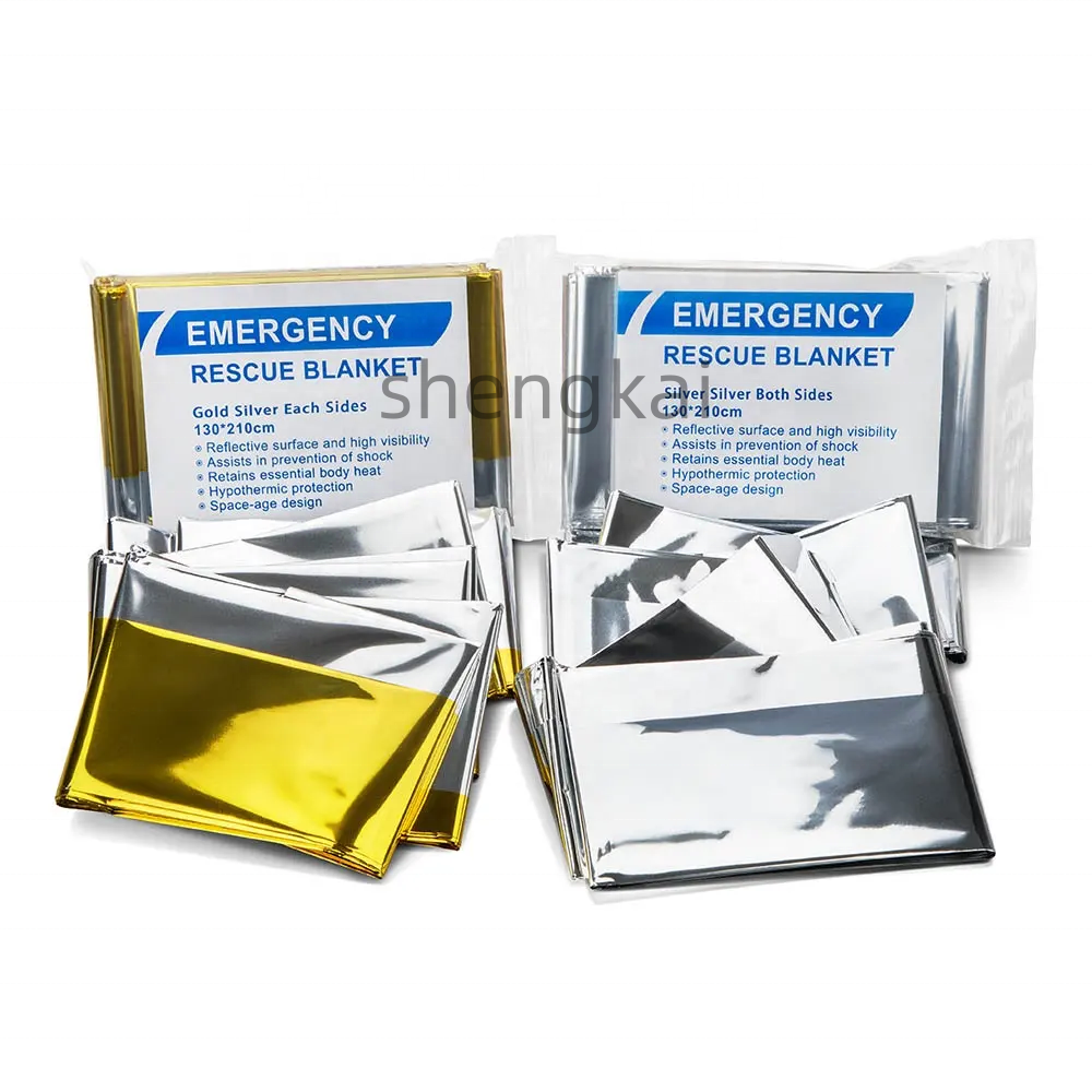 5 Pack Emergency Blankets Thermal Mylar Survival Safety Insulating Heat 54