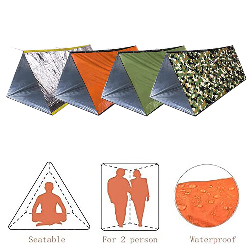 OEM Outdoor 2 Person Resistant Lightweight Thermal Survival Shelter Tube Life Emergency Tent