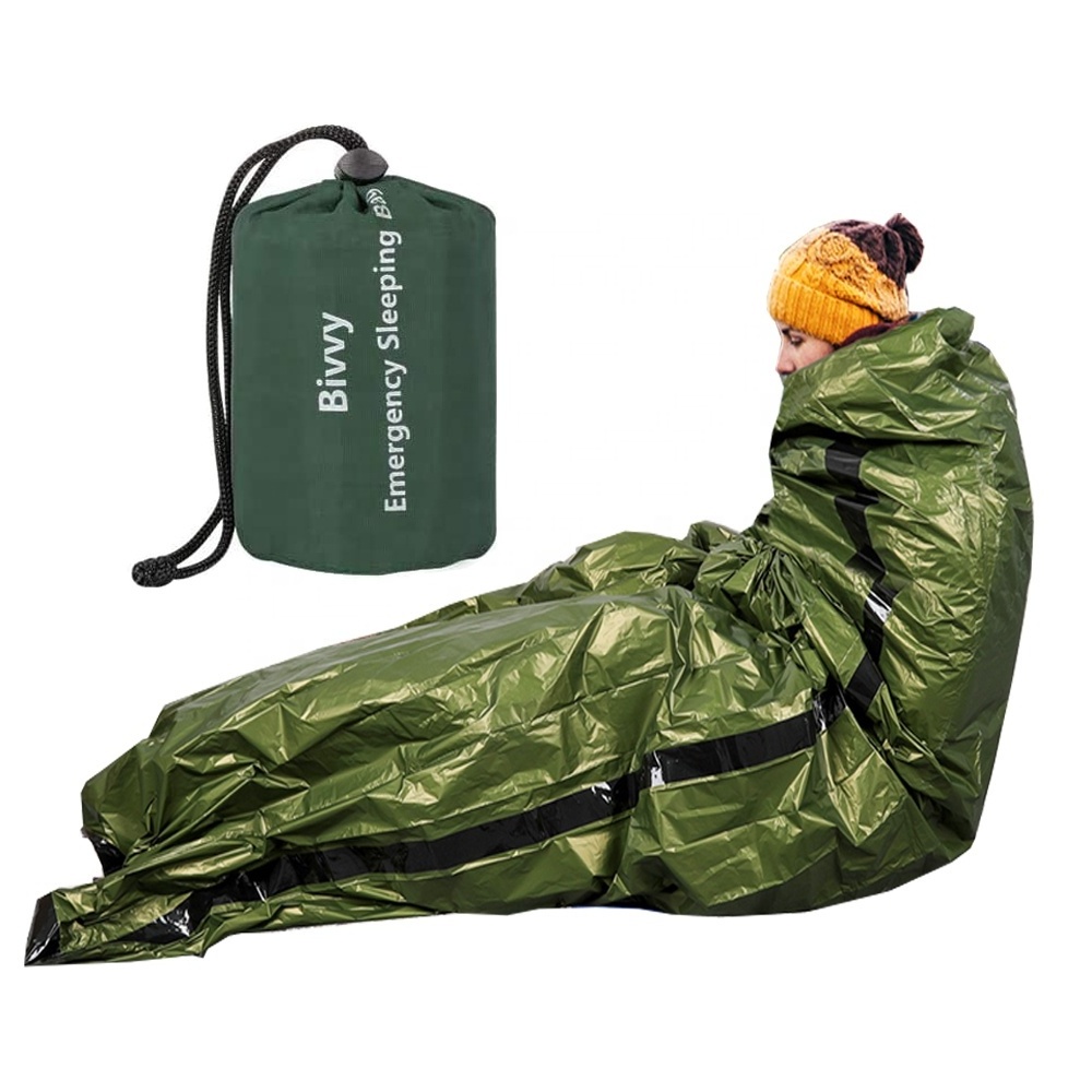 Emergency Sleeping Bag Survival Thermal Bivvy Sack- Use as Emergency Space Blanket Survival Gear for Outdoor