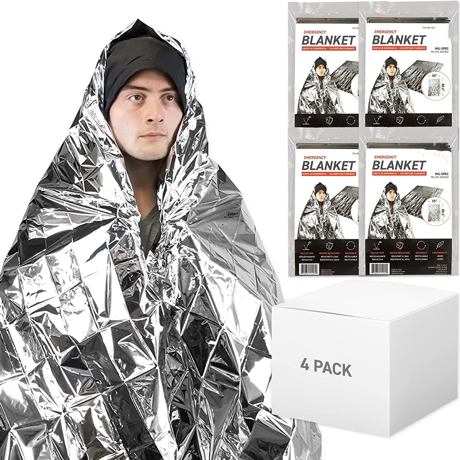 Premium Outdoor Supplies Hiking Camping Products Emergency Blankets Mylar Thermal Space Foil Blanket for Outdoor Activities