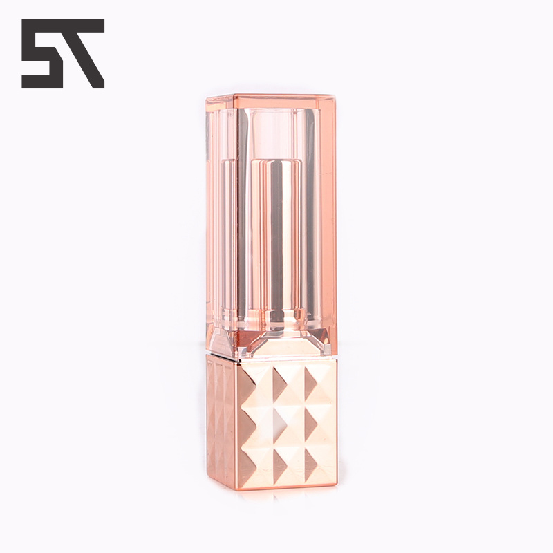 Competitive price 12.1mm shell lipstick shiny gold container/case/tubes