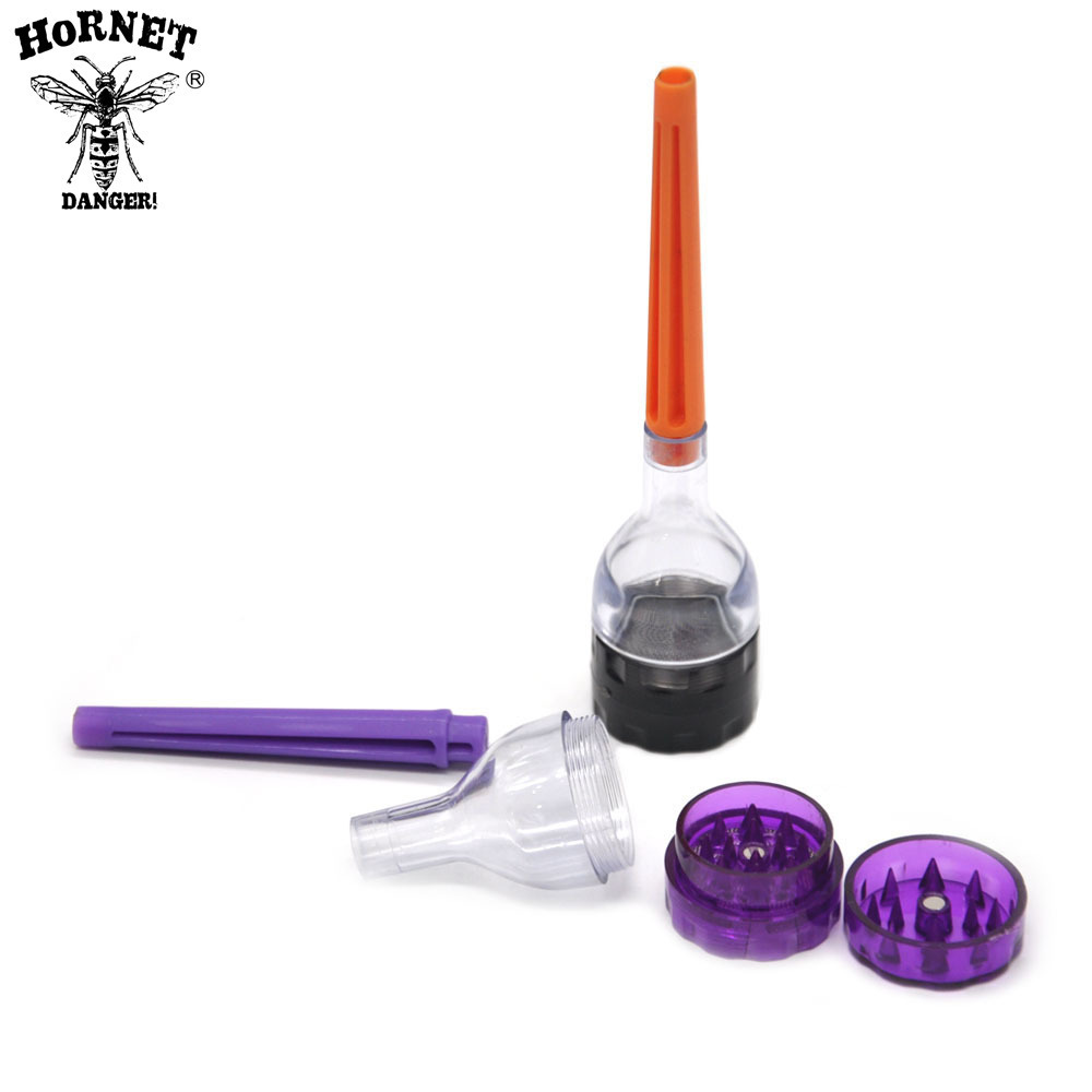 Smoking Accessories 3 Part Plastic Herb Grinder With Cone Roller