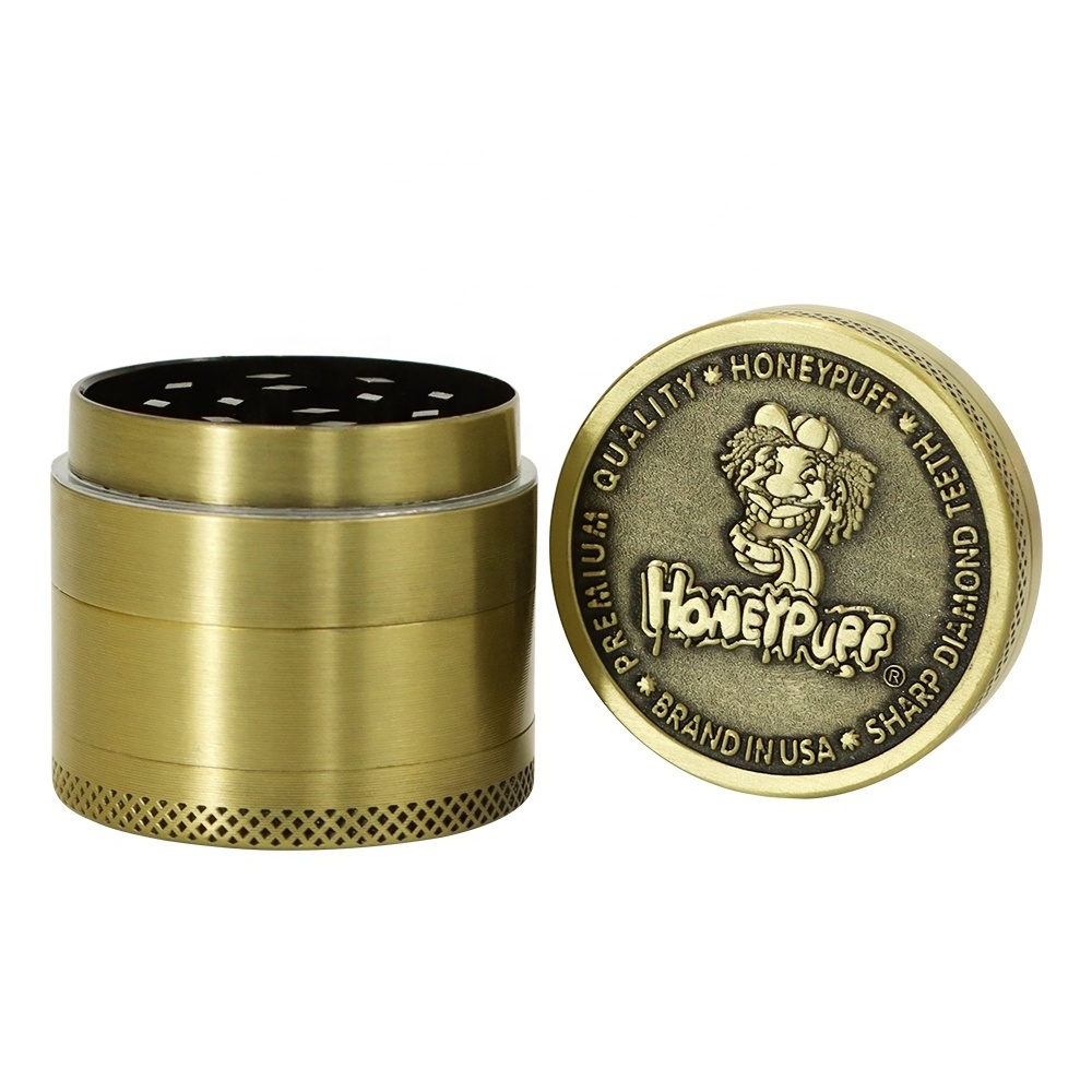 Honeypuff Smoking Grinder Herb Machine Premium Quality 40mm 4 Parts Customize Herb Tobacco Grinder