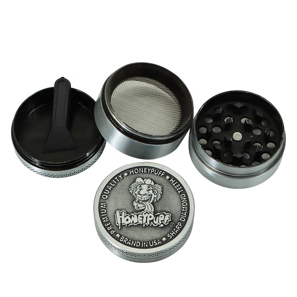 Honeypuff Smoking Grinder Herb Machine Premium Quality 40mm 4 Parts Customize Herb Tobacco Grinder