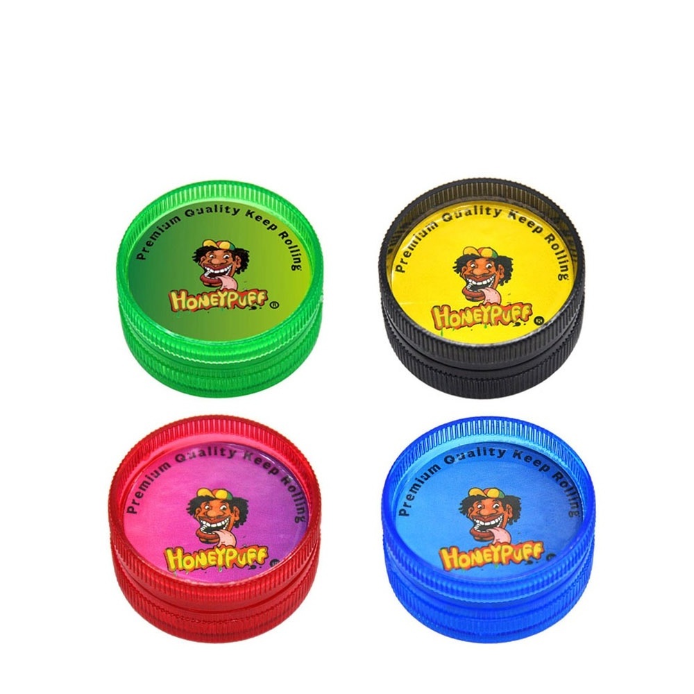 HoneyPuff Premium Mini Magnetic Plastic Tobacco Herb Grinder 30MM 2Layer Spice Grinder Sharp Shark Teeth Herbal Crusher Miller