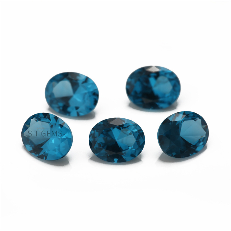 Wholesale 3A Grade Spinel Oval Cut Blue 120# Spinel Stone Price Per Carat