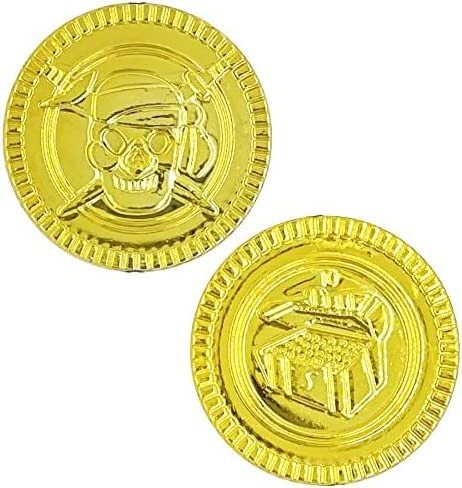 Pretend Money for Kids Learning Tokens for Kids Play Reward, Gold Coins Plastic Set