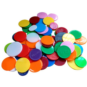 2023 Plastic Trolly Coins Logo Custom Color Printed Plastic Game Coins Tokens