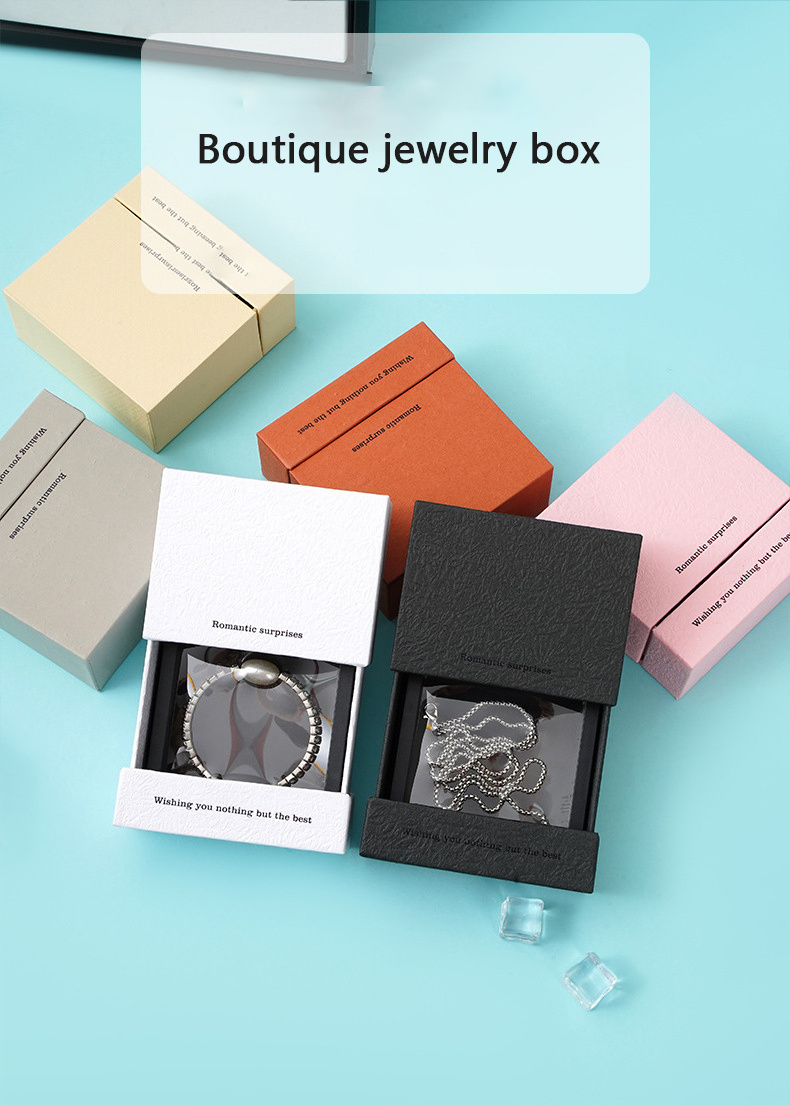 Customizable Vanishing Printing Box with PE Film Suspension for Jewelry Gift Packaging of Earrings Necklace Rings & Nail Cases