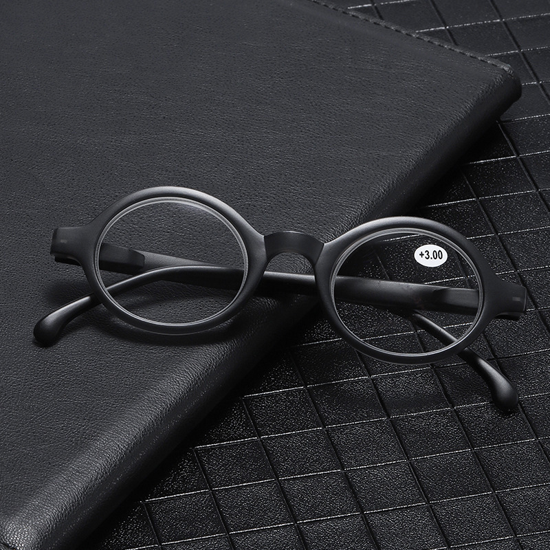 Newest Arrival Retro Small Round Frames Eyewear Spring Legs Cross-Border Foreign Trade Frosted Fashion Reading Glasses