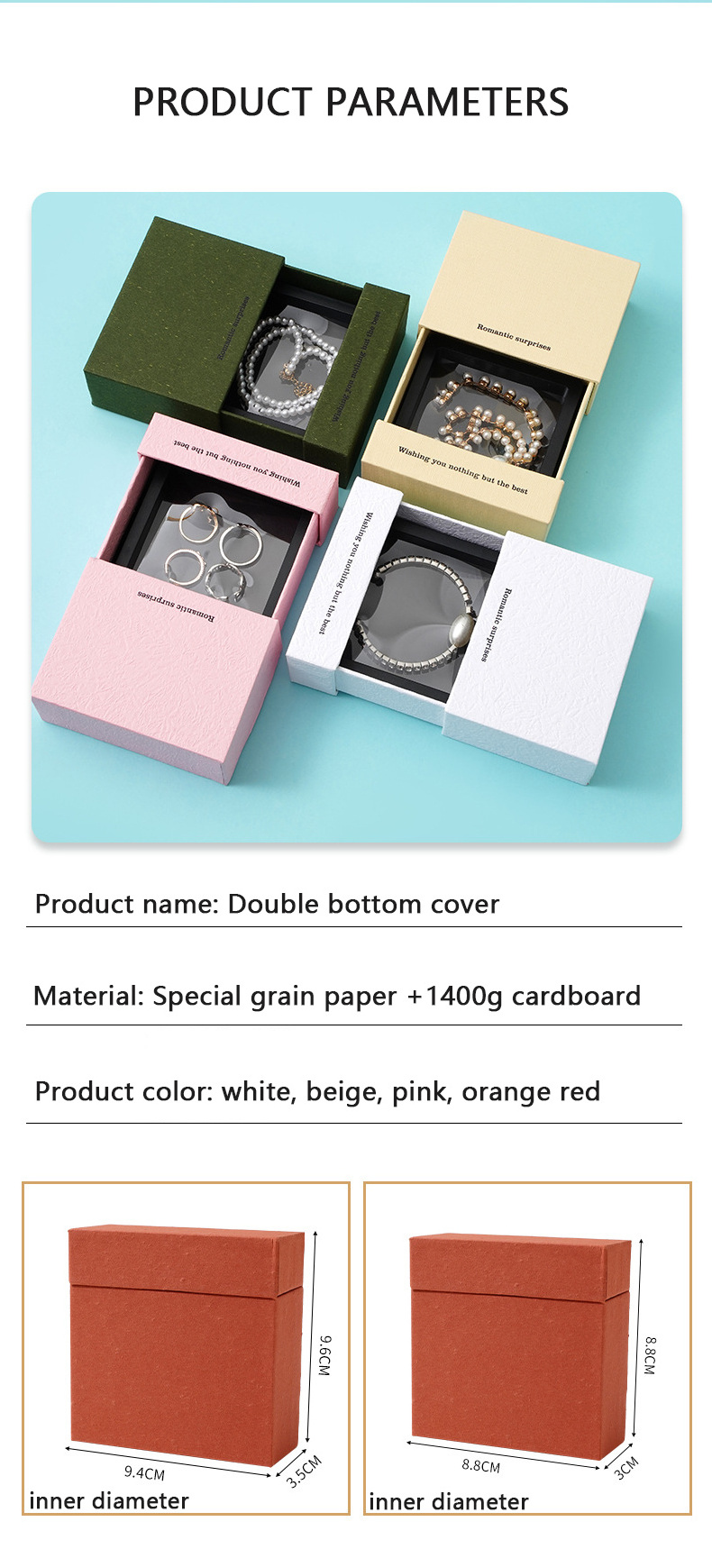 Customizable Vanishing Printing Box with PE Film Suspension for Jewelry Gift Packaging of Earrings Necklace Rings & Nail Cases