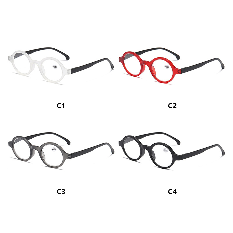 Newest Arrival Retro Small Round Frames Eyewear Spring Legs Cross-Border Foreign Trade Frosted Fashion Reading Glasses