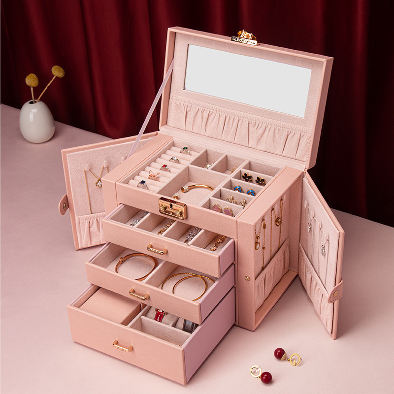 2024 Light Luxury Jewellery Package Storage Box Exquisite Multi Layered Luxury Necklace Earrings Watch Jewelry Gift Box